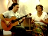 Marsiglia   2009 - esibizione di Luigi Di Pino e Yamila cuntastorie algerina